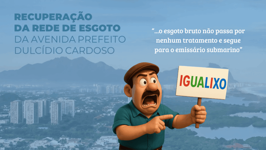 Manolo denunciando a Iguá Lixo